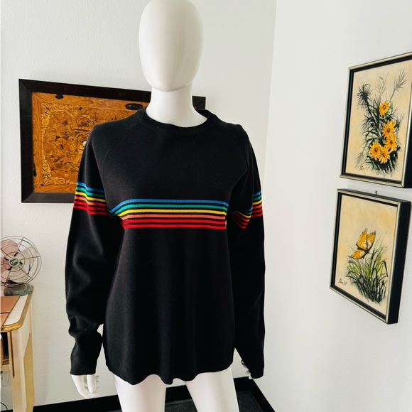 Vintage Other - Vintage Stubello Rainbow Mens Wool Ski Sweater
